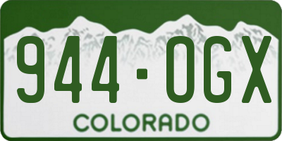 CO license plate 944OGX