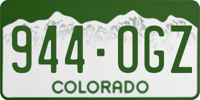 CO license plate 944OGZ