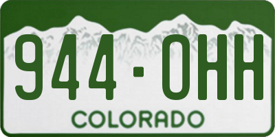 CO license plate 944OHH