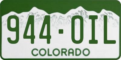 CO license plate 944OIL