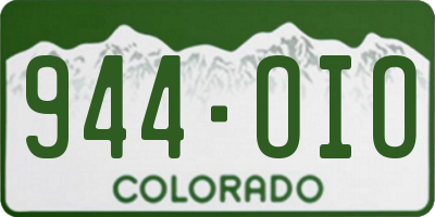 CO license plate 944OIO