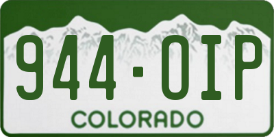 CO license plate 944OIP