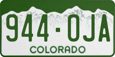 CO license plate 944OJA