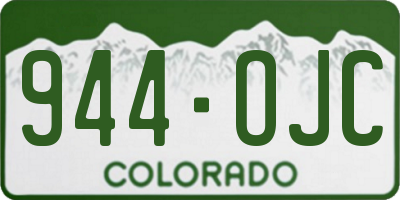 CO license plate 944OJC
