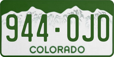 CO license plate 944OJO