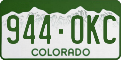 CO license plate 944OKC
