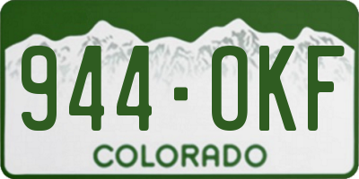CO license plate 944OKF