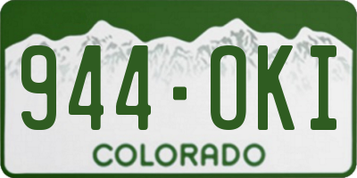 CO license plate 944OKI