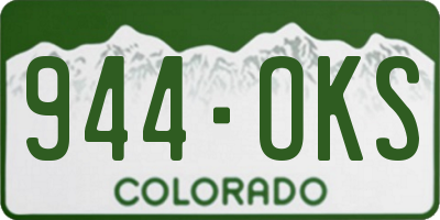 CO license plate 944OKS