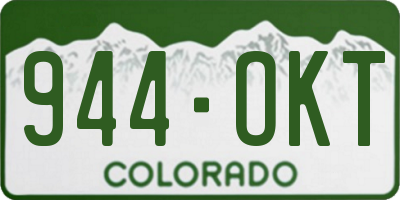 CO license plate 944OKT