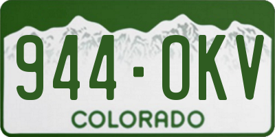 CO license plate 944OKV