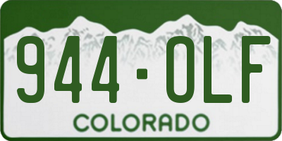 CO license plate 944OLF