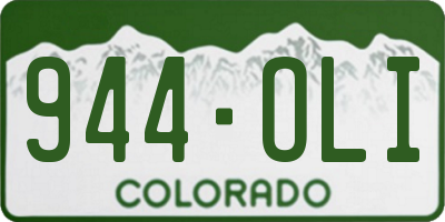 CO license plate 944OLI