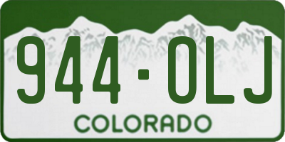 CO license plate 944OLJ