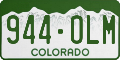 CO license plate 944OLM