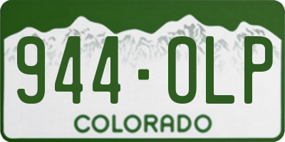CO license plate 944OLP