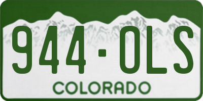 CO license plate 944OLS