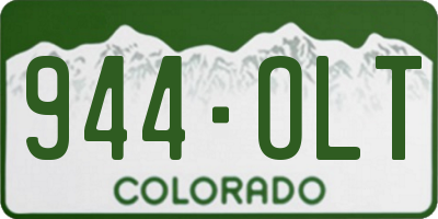 CO license plate 944OLT