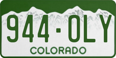 CO license plate 944OLY