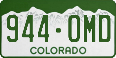 CO license plate 944OMD