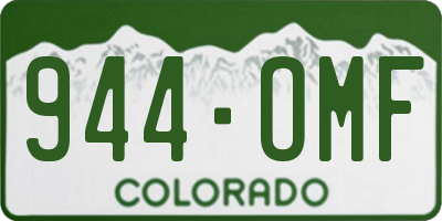 CO license plate 944OMF