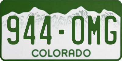 CO license plate 944OMG