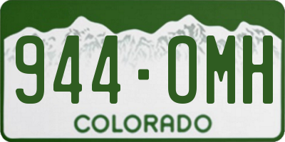 CO license plate 944OMH