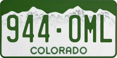 CO license plate 944OML