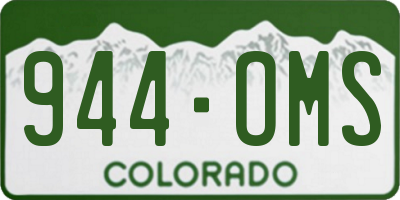 CO license plate 944OMS