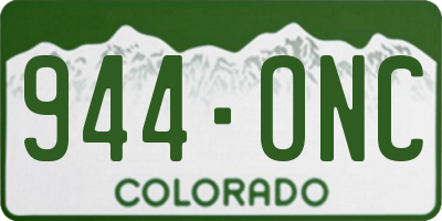CO license plate 944ONC