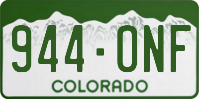 CO license plate 944ONF