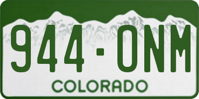 CO license plate 944ONM