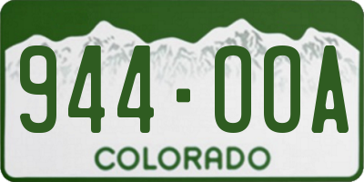 CO license plate 944OOA