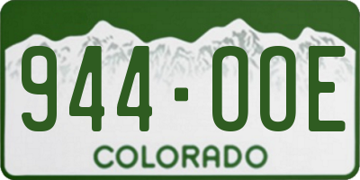 CO license plate 944OOE