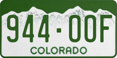 CO license plate 944OOF
