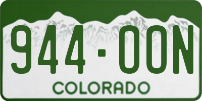 CO license plate 944OON