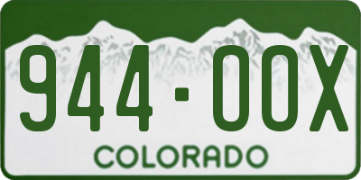 CO license plate 944OOX