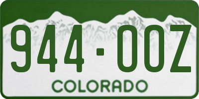 CO license plate 944OOZ