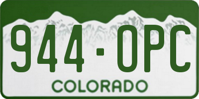 CO license plate 944OPC