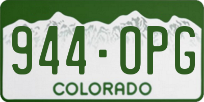 CO license plate 944OPG