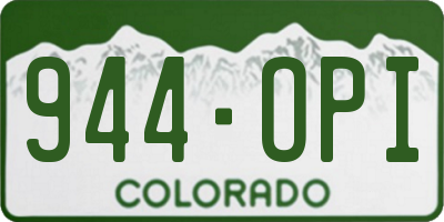 CO license plate 944OPI