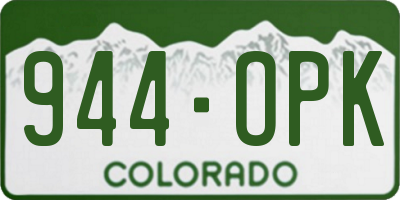 CO license plate 944OPK