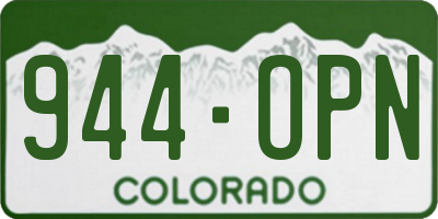 CO license plate 944OPN