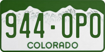 CO license plate 944OPO