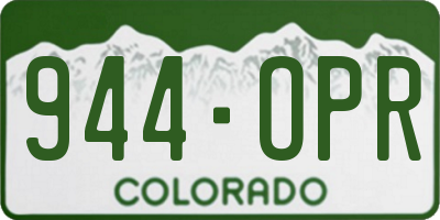 CO license plate 944OPR