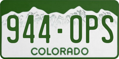 CO license plate 944OPS