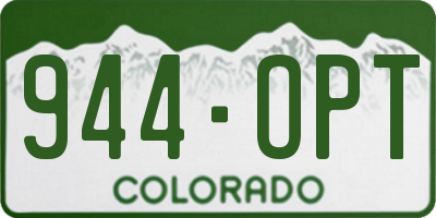 CO license plate 944OPT