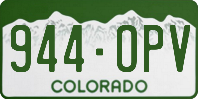CO license plate 944OPV