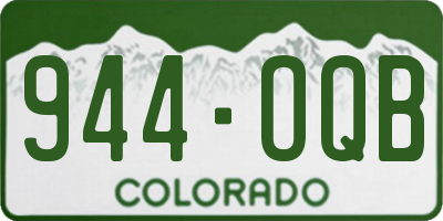 CO license plate 944OQB