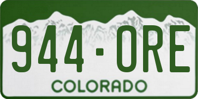 CO license plate 944ORE